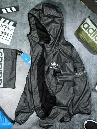 áo khoác dù adidas xám