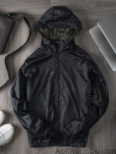 Áo Khoác Đi Mưa 2 Mặt Màu Đen